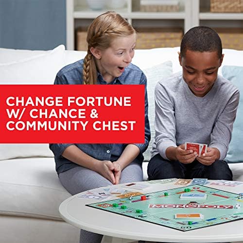 Monopoly Game  Family Board Games for 2 to 6 Players & Kids Ages 8 and Up  Includes 8 Tokens  Token Vote Edition 