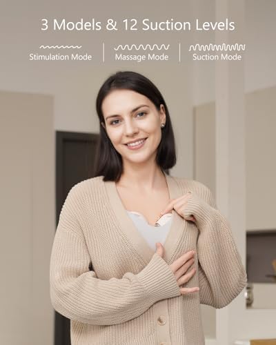 Monsao Wearable Breast Pump  Quiet Breast Pump Hands Free for Travel  Portable & Electric Breastfeeding Pump with 3 Modes & 12 Levels  18/21/24mm  2 Pack  Pink