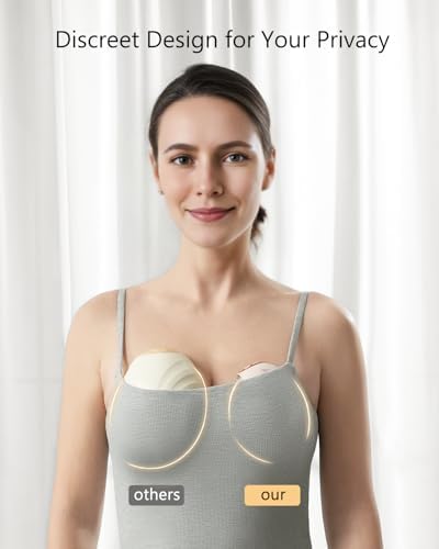 Monsao Wearable Breast Pump  Quiet Breast Pump Hands Free for Travel  Portable & Electric Breastfeeding Pump with 3 Modes & 12 Levels  18/21/24mm  2 Pack  Pink