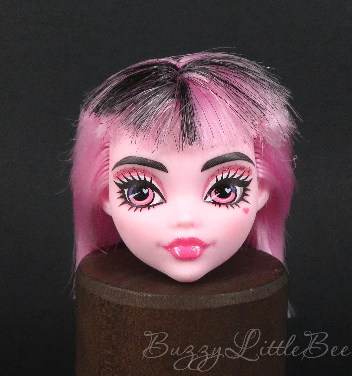 Monster High Doll Draculaura G3 Skulltimate Fearidescent Head Only #1  Hair cut 