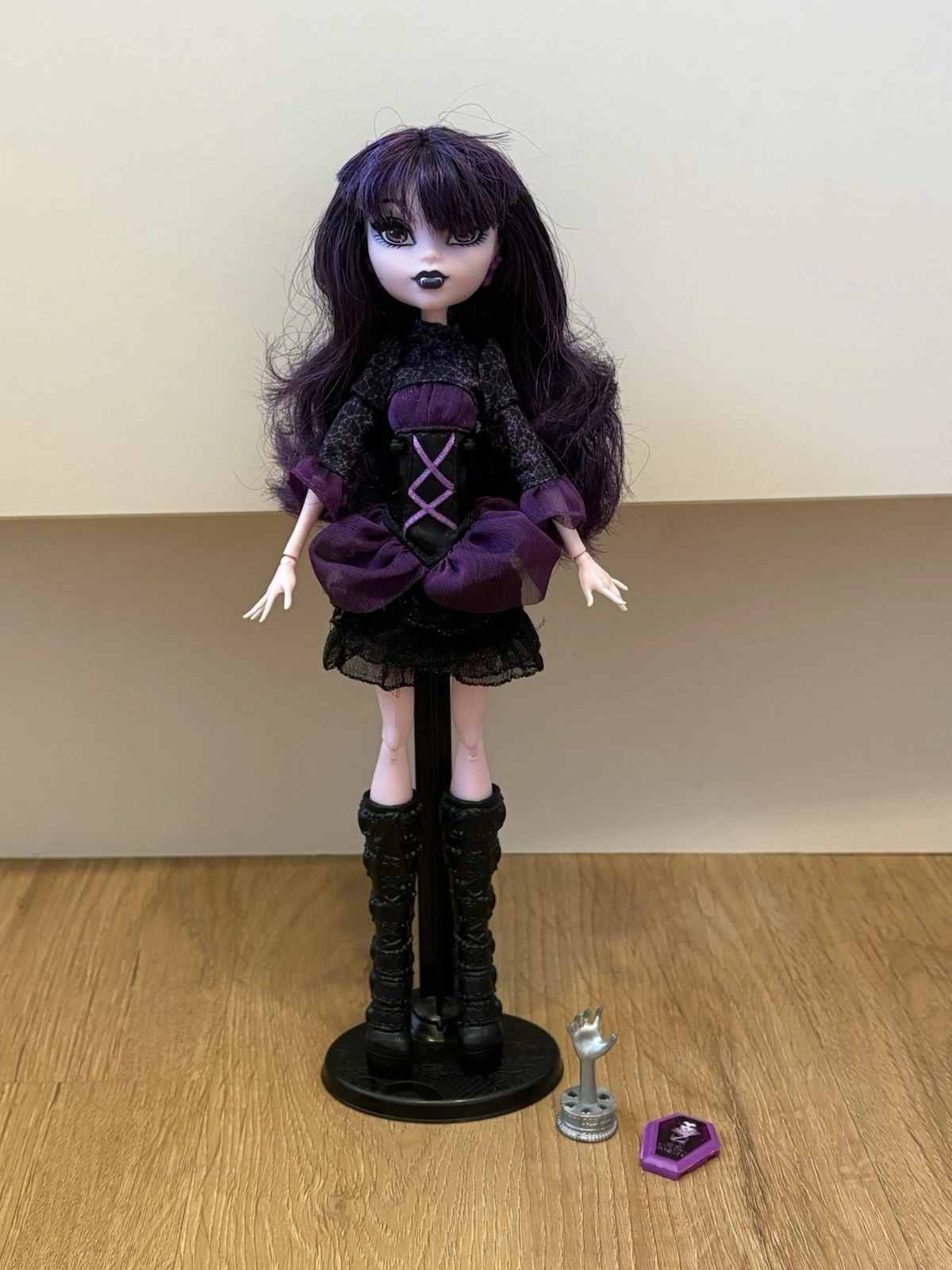 Monster High Elissabat Doll With Trophy  DVD And Including Stand