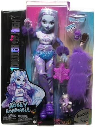 Monster High Frankie Stein Doll in Denim Jacket and Shorts  Includes Pet Dog Watzie and Accessories Like a Backpack  Snack and Notebook