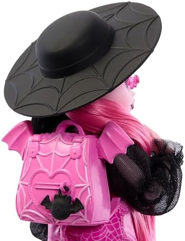 Monster High Frankie Stein Doll in Denim Jacket and Shorts  Includes Pet Dog Watzie and Accessories Like a Backpack  Snack and Notebook