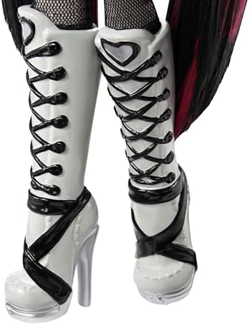 Monster High Reel Drama Doll  Clawdeen Wolf in Black and White  Collectible Reproduction with Doll Size and Life Size Posters  Horror Flick Theme
