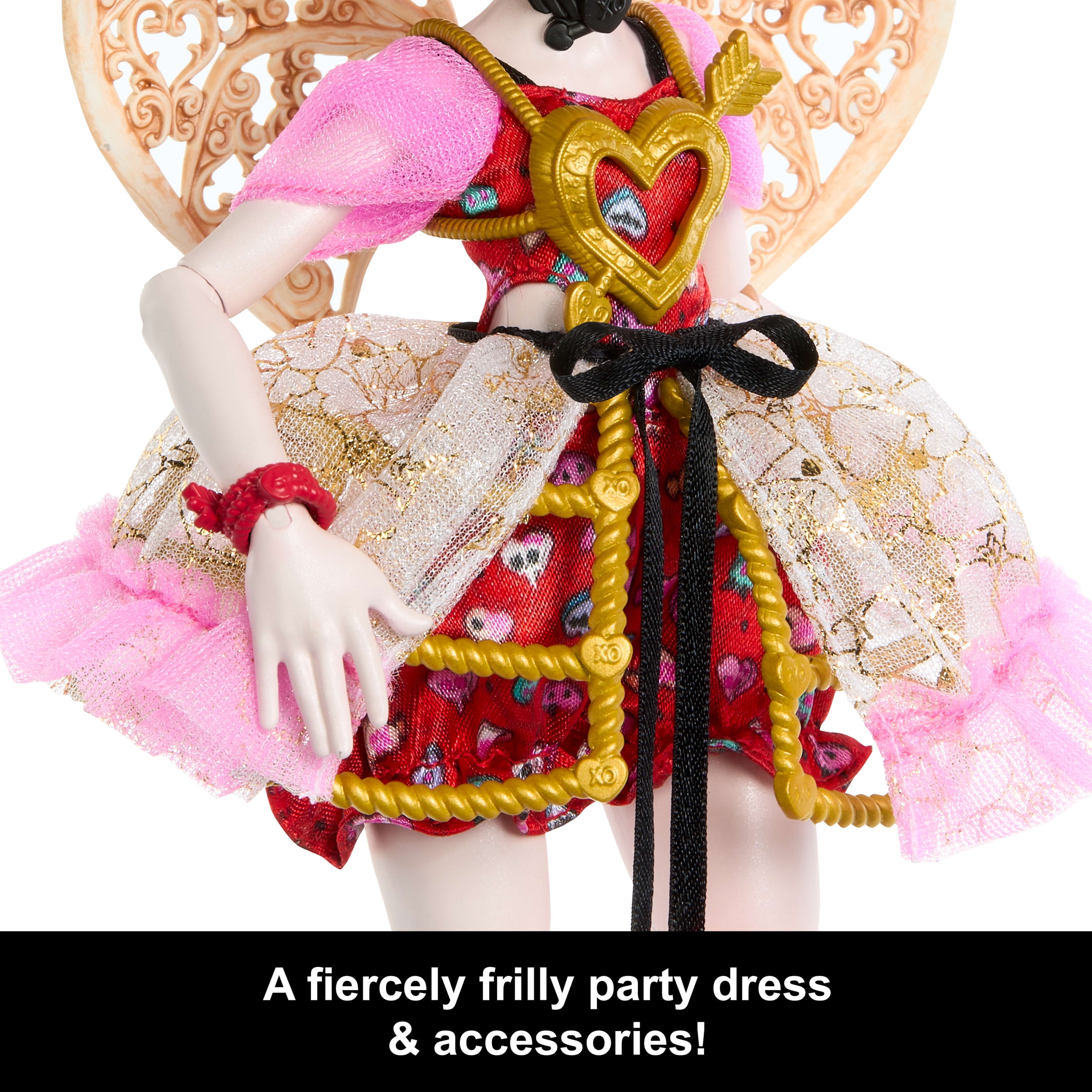 Monster High Scary Sweet Birthday Cupid Asteria Doll in Party Dress with Balloon & Gift