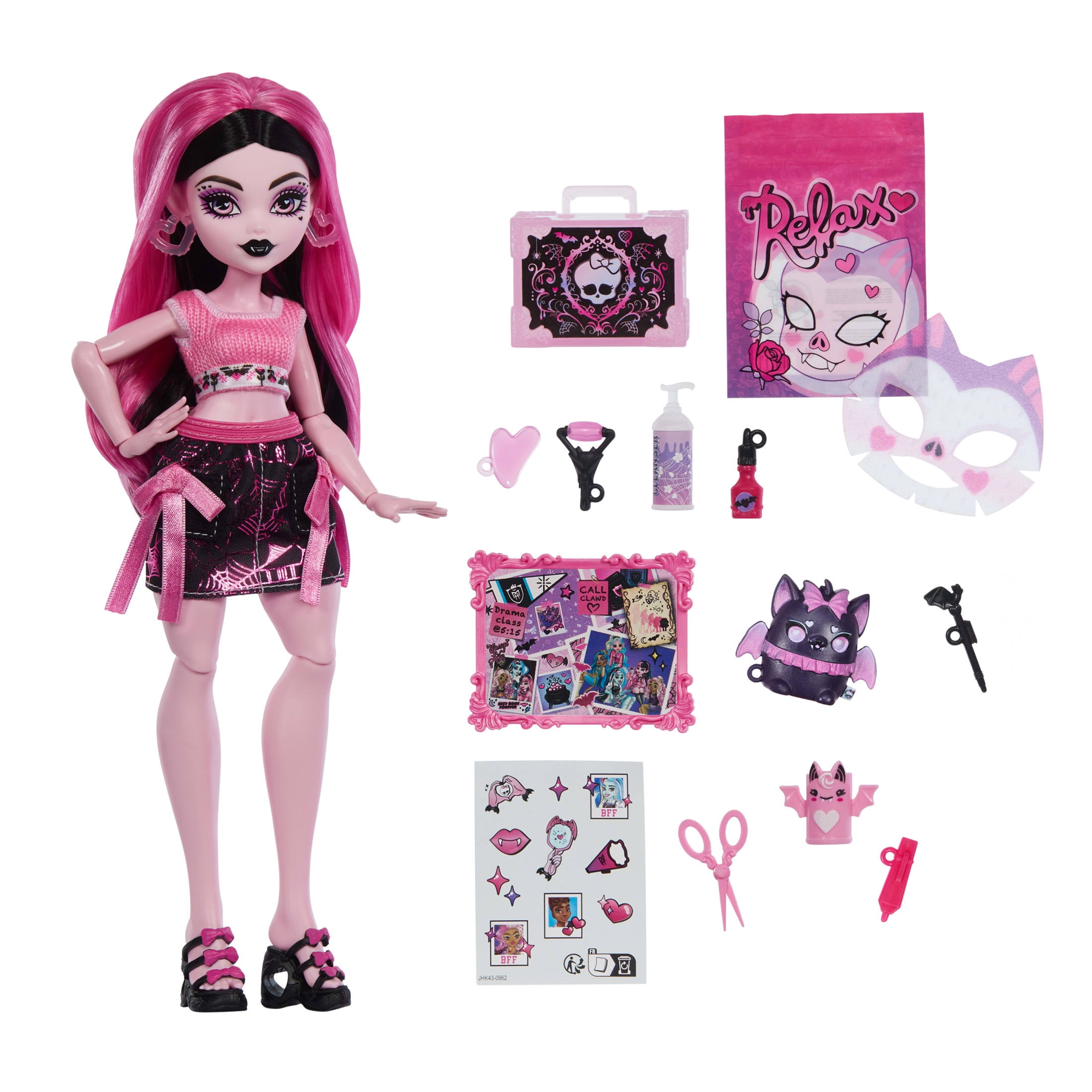 Monster High Muñeca de Moda Draculaura con 13 Accesorios Realistas