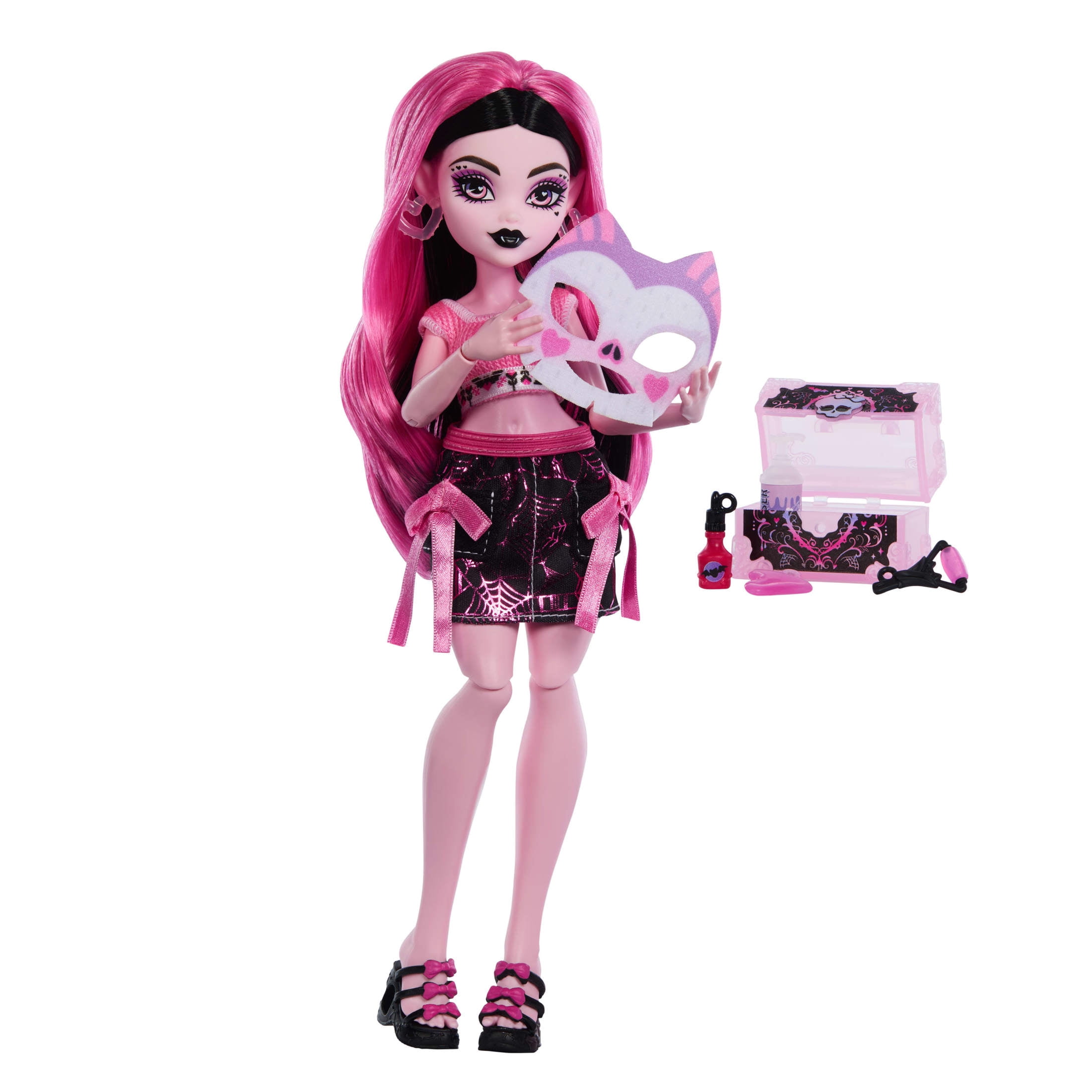 Monster High Muñeca de Moda Draculaura con 13 Accesorios Realistas