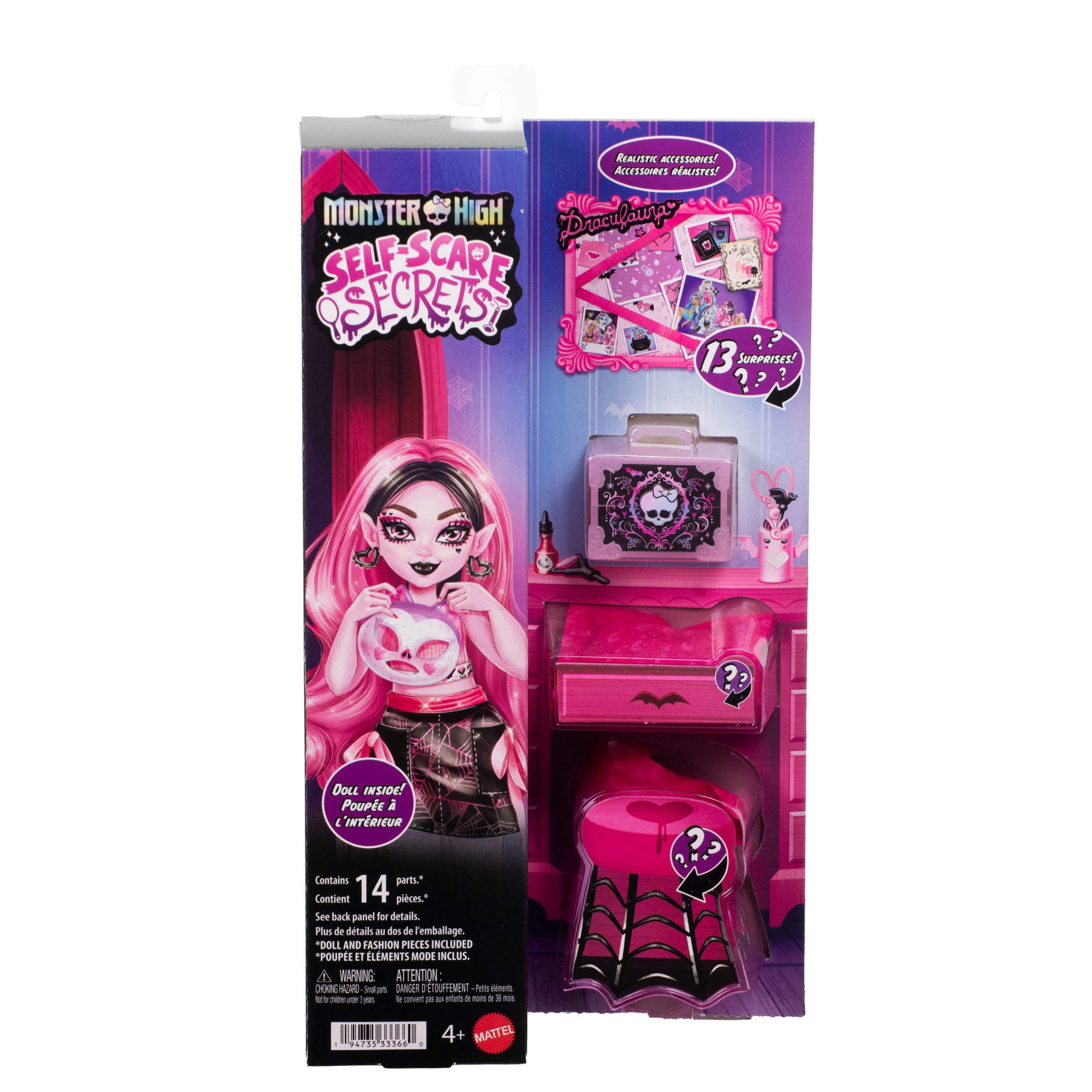 Monster High Muñeca de Moda Draculaura con 13 Accesorios Realistas