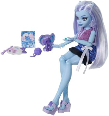 Monster High Self Scare Secrets Abbey Bominable Doll and Accessories Set with 13 Realistic Surprises Like Henna  Painting and Crochet Crafts