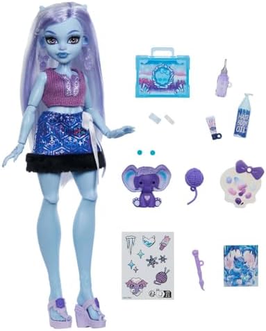 Monster High Self-Scare Secrets Abbey Bominable - Juego de muñeca y accesorios con 13 sorpresas realistas como henna, pintura y manualidades de crochet