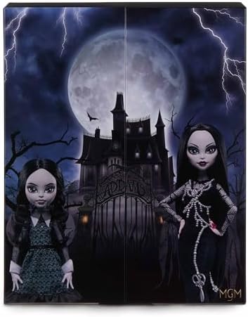 Monster High Skullector Addams Family Doll Two Pack  Morticia & Wednesday  Fully Articulated Collectible Dolls with Certificate of Authenticity