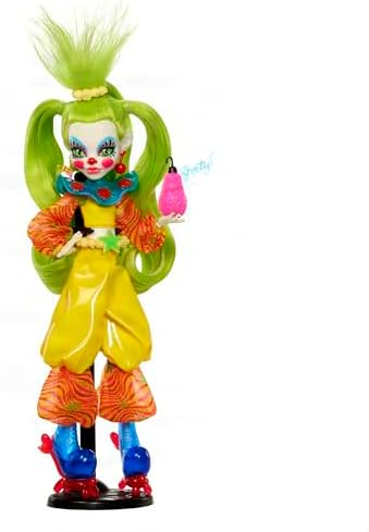 Monster High Skullector Shorty Doll  Killer Klowns from Outer Space Collectible with Green Hair  Yellow Clown Clothes  Balloon Shoes and Doll Stand  Amazon Exclusive 