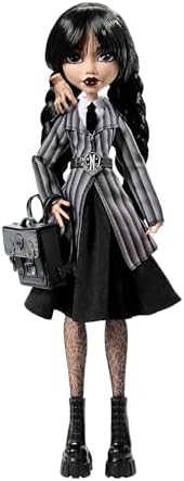 Monster High Wednesday Doll and Accessories  Wednesday Addams Collectible in Nevermore Academy Uniform with Thing and Backpack  Doll Stand