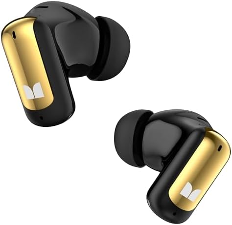 Monster N Lite 217 Wireless Earbuds  Immersive Stereo Sound  Bluetooth 6 0 in Ear Headphones  Built in Smart Noise Cancelling Mic for Clear Calls  Comfortable Fit  32H Playtime  IPX5 Waterproof  Black
