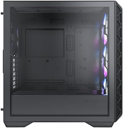 Montech AIR 903 MAX  E ATX Mid Tower Case  High Airflow  3X 140mm ARGB PWM & 1x 140mm PWM Fans Pre Installed  Tempered Glass Side Panel  Mesh Front  Type C  Support 4090 GPUs  Black