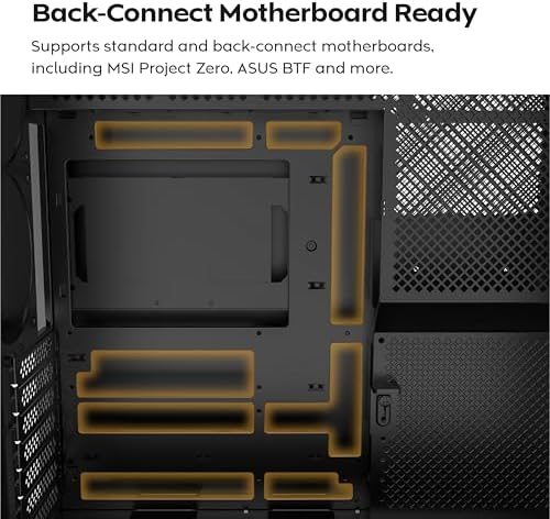 Montech HS Series ATX Mid Tower PC Case  Gaming PC  High Airflow  Reversible Layout  Sturdy Curved Tempered Glass Front Panel  5X ARGB PWM Fan Pre Installed  Sink in Design  HS01 PRO Black 