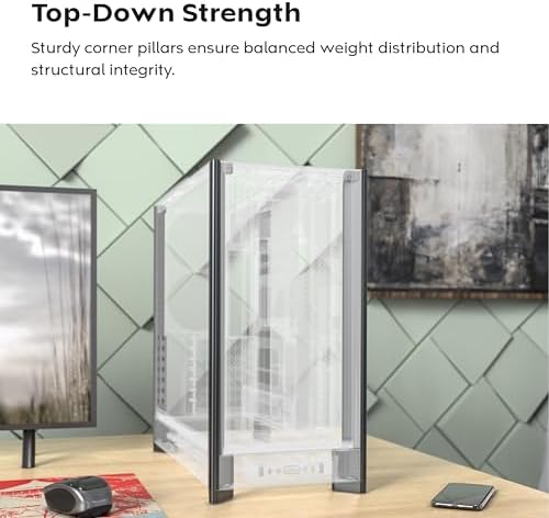 Montech HS Series ATX Mid Tower PC Case  Gaming PC  High Airflow  Reversible Layout  Sturdy Curved Tempered Glass Front Panel  5X ARGB PWM Fan Pre Installed  Sink in Design  HS01 PRO Black 