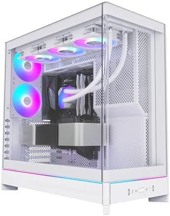 Montech HS Series ATX Mid Tower PC Case  Gaming PC  High Airflow  Reversible Layout  Sturdy Curved Tempered Glass Front Panel  5X ARGB PWM Fan Pre Installed  Sink in Design  HS01 PRO Black 