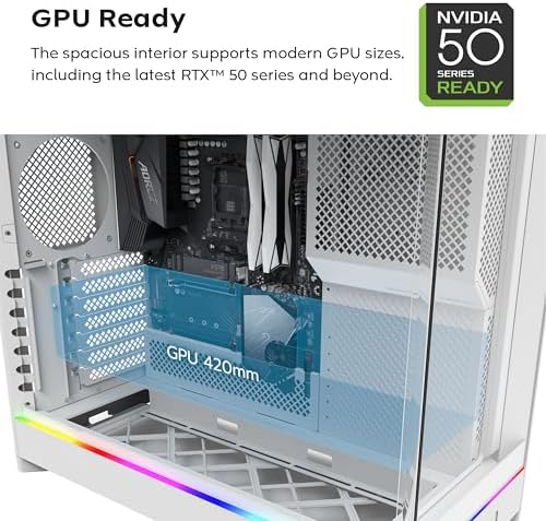 Montech HS Series ATX Mid Tower PC Case  Gaming PC  High Airflow  Reversible Layout  Sturdy Curved Tempered Glass Front Panel  5X ARGB PWM Fan Pre Installed  Sink in Design  HS01 PRO Black 