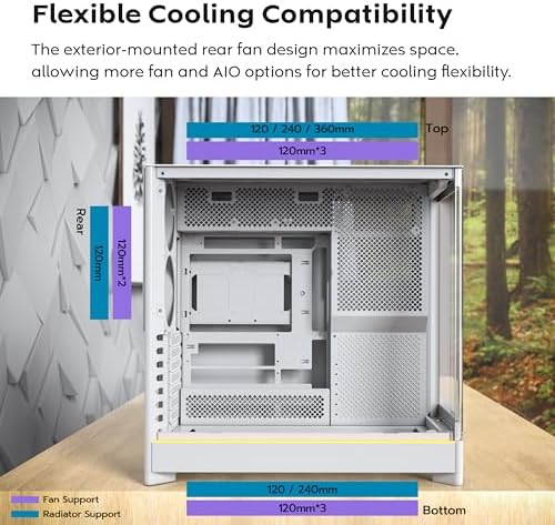 Montech HS Series ATX Mid Tower PC Case  Gaming PC  High Airflow  Reversible Layout  Sturdy Curved Tempered Glass Front Panel  5X ARGB PWM Fan Pre Installed  Sink in Design  HS01 PRO Black 