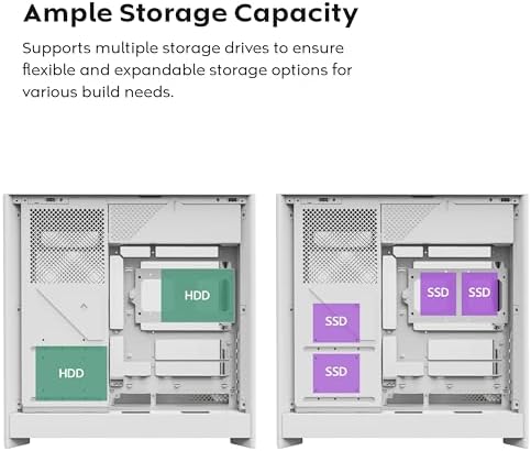 Montech HS Series ATX Mid Tower PC Case  Gaming PC  High Airflow  Reversible Layout  Sturdy Curved Tempered Glass Front Panel  5X ARGB PWM Fan Pre Installed  Sink in Design  HS01 PRO Black 