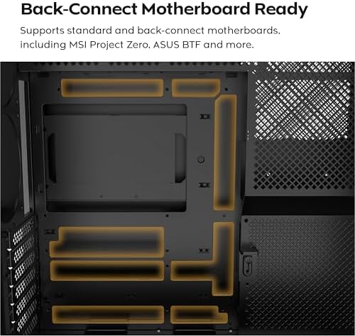 Montech HS Series ATX Mid Tower PC Case  Gaming PC  High Airflow  Reversible Layout  Sturdy Curved Tempered Glass Front Panel  5X ARGB PWM Fan Pre Installed  Sink in Design  HS01 PRO Black 