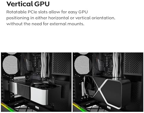 Montech HS Series ATX Mid Tower PC Case  Gaming PC  High Airflow  Reversible Layout  Sturdy Curved Tempered Glass Front Panel  5X ARGB PWM Fan Pre Installed  Sink in Design  HS01 PRO Black 