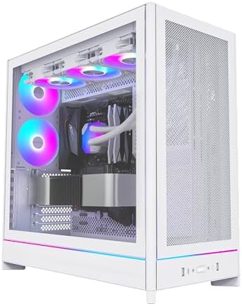Montech HS Series ATX Mid Tower PC Case  Gaming PC  High Airflow  Reversible Layout  Sturdy Curved Tempered Glass Front Panel  5X ARGB PWM Fan Pre Installed  Sink in Design  HS01 PRO Black 