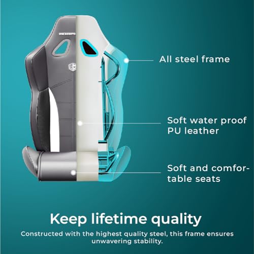 Morphling Heavy Duty Gaming Chair for Adults and 300LBS Reinforced Base Thickened Seat Cushion  Adjustable Armrest  Enlarge and Widen Ergonomic Office Computer Chair  C L20B