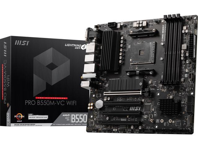 Motherboard CPU Memory Combo    MSI PRO B550M VC WIFI Bundle with  AMD Ryzen 5 5500  and Team Group TF3D416G3200HC16FDC01