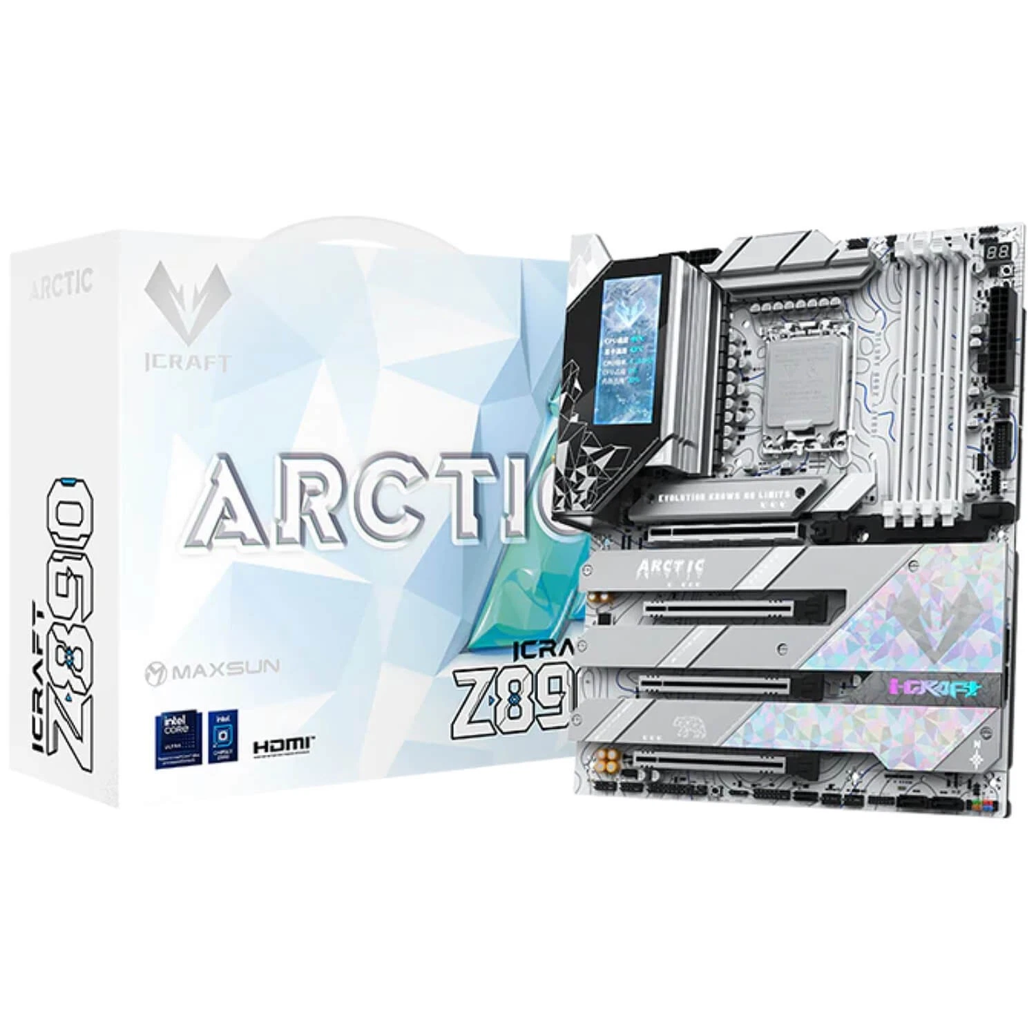Motherboard MAXSUN iCraft Z890 ARCTIC ATX DDR5 LGA1851 MS ICRAFTZ890ARCTIC