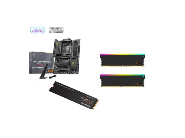 Motherboard Memory Combo    MSI MAG X870E TOMAHAWK WIFI MB Bundle with  V COLOR 2 x 16GB DDR5 6000 RGB TMXSAL1660828KWK  plus WD BLACK 1TB SN850X NVMe Internal Gaming SSD