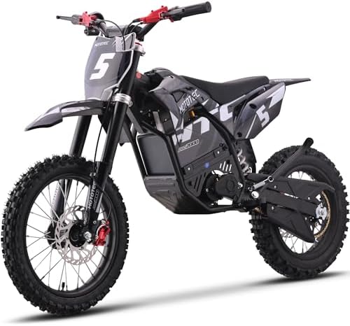 MotoTec 60v 2000w Pro Electric Dirt Bike Lithium Grey