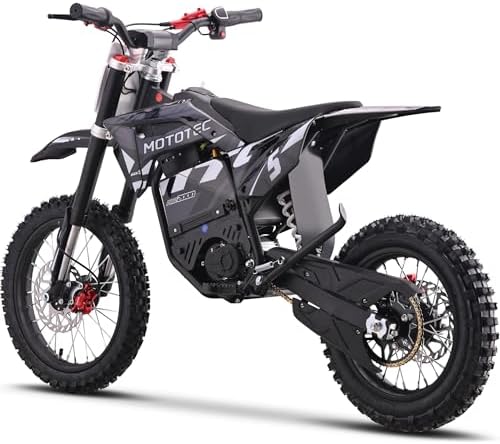 MotoTec 60v 2000w Pro Electric Dirt Bike Lithium Grey