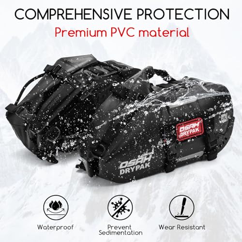 Motorcycle Saddle Bags  Waterproof Durable Saddlebags 48L 24L 2   Large Capacity Anti Vibration Pannier Bags  Ideal Luggage Bag for Adventure and Sport Motorcycle Racks  1 Pair