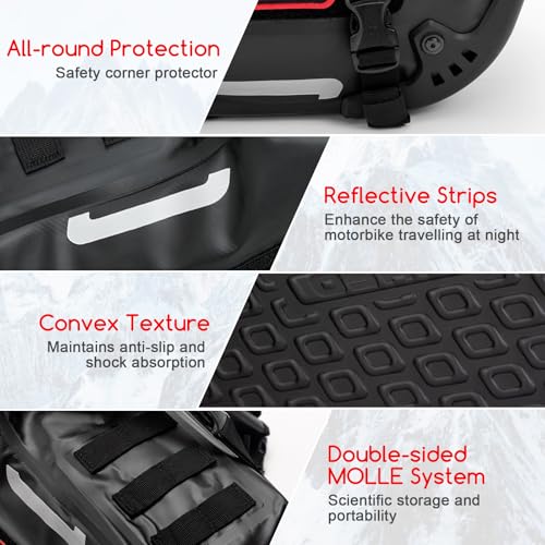 Motorcycle Saddle Bags  Waterproof Durable Saddlebags 48L 24L 2   Large Capacity Anti Vibration Pannier Bags  Ideal Luggage Bag for Adventure and Sport Motorcycle Racks  1 Pair
