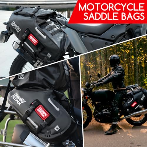 Motorcycle Saddle Bags  Waterproof Durable Saddlebags 48L 24L 2   Large Capacity Anti Vibration Pannier Bags  Ideal Luggage Bag for Adventure and Sport Motorcycle Racks  1 Pair