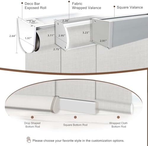 Motorized Roller Shade  Blackout  Rechargeable  Compatible with Alexa/Google Home/Apple Homekit  Aura White