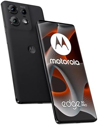 Motorola Edge 50 Pro 5G  International Version  XT2403 2    512GB Storage   12GB RAM Dual SIM  Nano  eSIM  GSM Unlocked Android 14 Smartphone  Black Beauty   Vegan Leather 