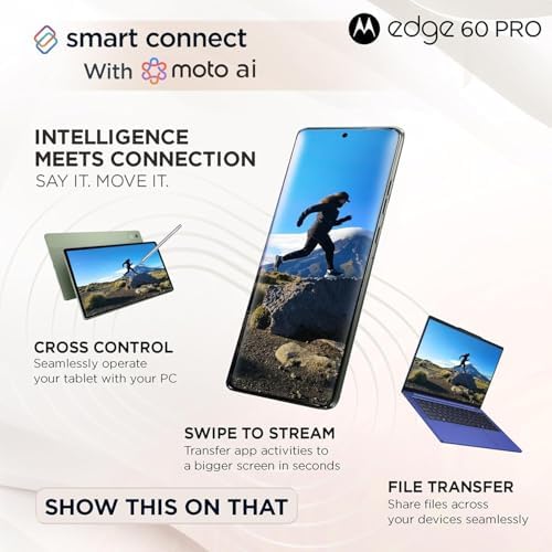 Motorola Moto Edge 60 Pro 5G Ai  Tmobile Mint Tello & Global   512GB 12GB  NFC 50MP Triple Cam Dual Sim 6 7 XT2507 1 Latino American Version  Pantone Shadow 