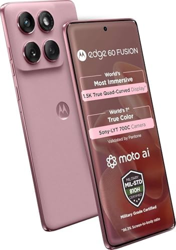 Motorola Moto Edge 60 Fusion 5G Ai (compatible con Tmobile Mint Tello & Global) (256 GB+8 GB) NFC 50 MP Triple Cam Dual Sim 6.67 pulgadas Curvo XT2503-1 Versión Latina (Amazonita (Verde))