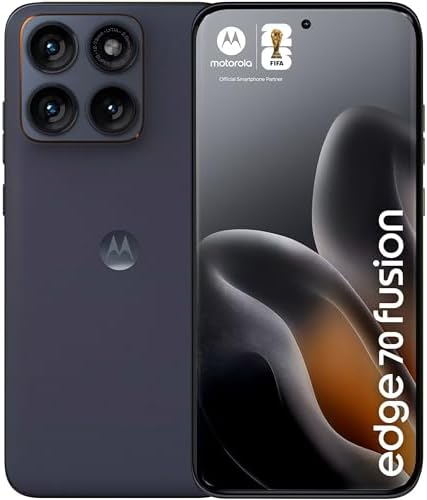 Motorola Moto Edge 70 Fusion 5G Ai (compatible con Tmobile Mint Tello & Global) (256 GB+8 GB) NFC 50MP 4K Triple Cam Dual Sim 6.8 pulgadas Curvo XT2605-3 versión latinoamericana (Slihouette Blue FIFA