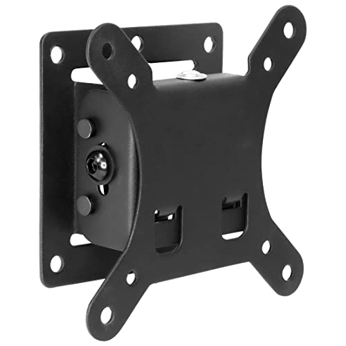 Mount It  Small TV Wall Mount with Quick Release   Fits 13 32 Inch Screens   Low Profile Slim Design   Tilting VESA Wall Mount 75x75 & 100x100   RV & Office Compatible   30lb Capacity