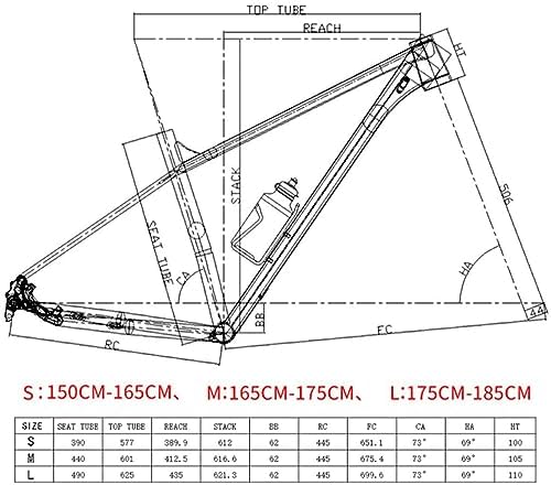 Mountain Bike Frame 29er Hardtail XC Bike Frame S/M/L Aluminum Alloy Thru Axle Frame 12   142mm Disc Brake Internal Routing Racing Frame Red M/Medium 