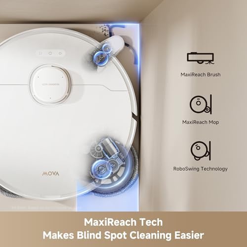 Mova P10 Pro Ultra Gen 2 Robot Vacuum and Mop  26 000Pa Suaction  212 F Hot Water Auto Mop Washing  1 Hour Hot Air Drying  Extenable Mop  All in One Dock  Triple Anti Tangle System for Home