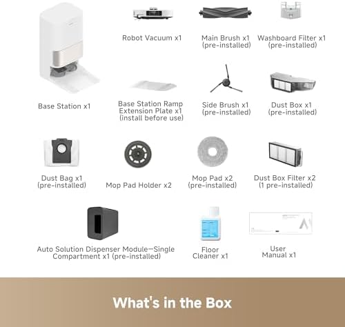 Mova P10 Pro Ultra Gen 2 Robot Vacuum and Mop  26 000Pa Suaction  212 F Hot Water Auto Mop Washing  1 Hour Hot Air Drying  Extenable Mop  All in One Dock  Triple Anti Tangle System for Home