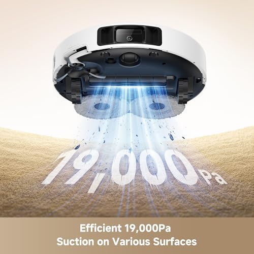 Mova P10 Pro Ultra Robot Vacuum and Mop 13 000Pa Suction  140 F Hot Water Auto Mop Washing & Drying  Dual Spinning Extenable Mop 10 5mm Lifting for Carpet  360 Obstacle Avoidance  App Control