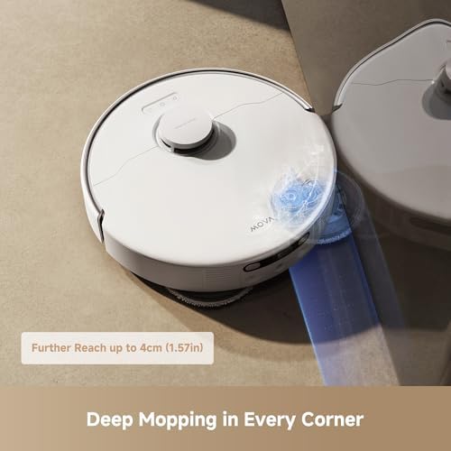Mova P10 Pro Ultra Robot Vacuum and Mop 13 000Pa Suction  140 F Hot Water Auto Mop Washing & Drying  Dual Spinning Extenable Mop 10 5mm Lifting for Carpet  360 Obstacle Avoidance  App Control