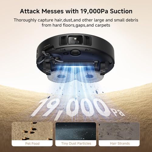 Mova P10 Pro Ultra Robot Vacuum and Mop 13 000Pa Suction  140 F Hot Water Auto Mop Washing & Drying  Dual Spinning Extenable Mop 10 5mm Lifting for Carpet  360 Obstacle Avoidance  App Control