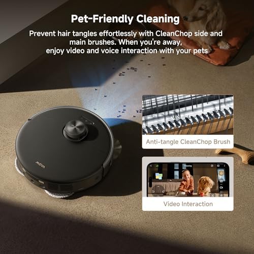 Mova P10 Pro Ultra Robot Vacuum and Mop 13 000Pa Suction  140 F Hot Water Auto Mop Washing & Drying  Dual Spinning Extenable Mop 10 5mm Lifting for Carpet  360 Obstacle Avoidance  App Control